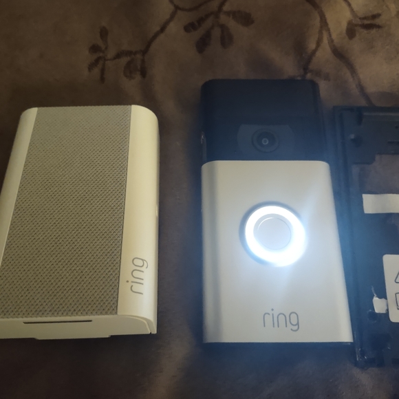 Ring doorbell and chime system with charger